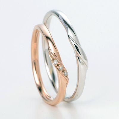 LOVERS&RING ピンクゴールド 婚約指輪 結婚指輪 エンゲージリング ペアリング ダイヤモンド ペア プレゼント ラバーズアンドリング 送料無料 2022の画像