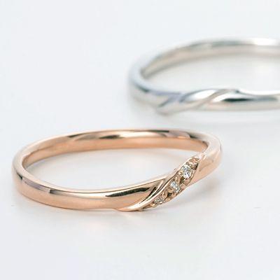 LOVERS&RING ピンクゴールド 婚約指輪 結婚指輪 エンゲージリング ペアリング ダイヤモンド ペア プレゼント ラバーズアンドリング 送料無料 2022の画像