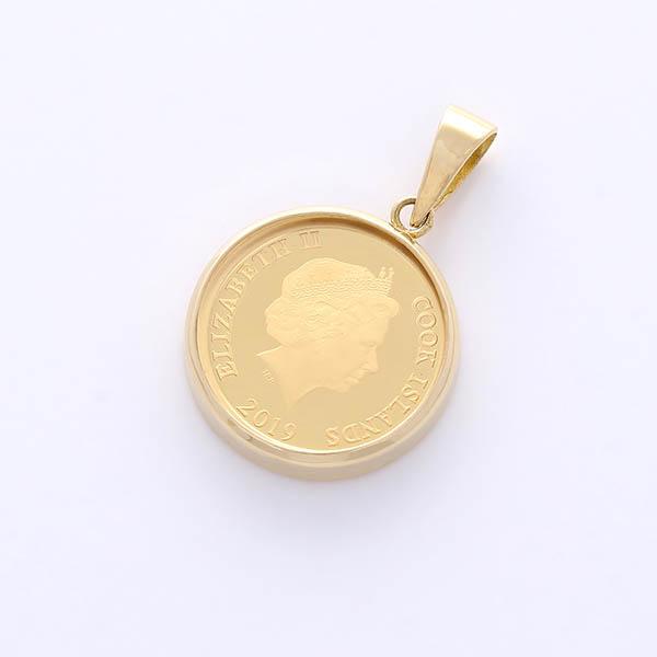 ペンダントヘッド トップ  純金 K24 コイン 小判 Royal Mint ゴールド｜jwell-com｜04