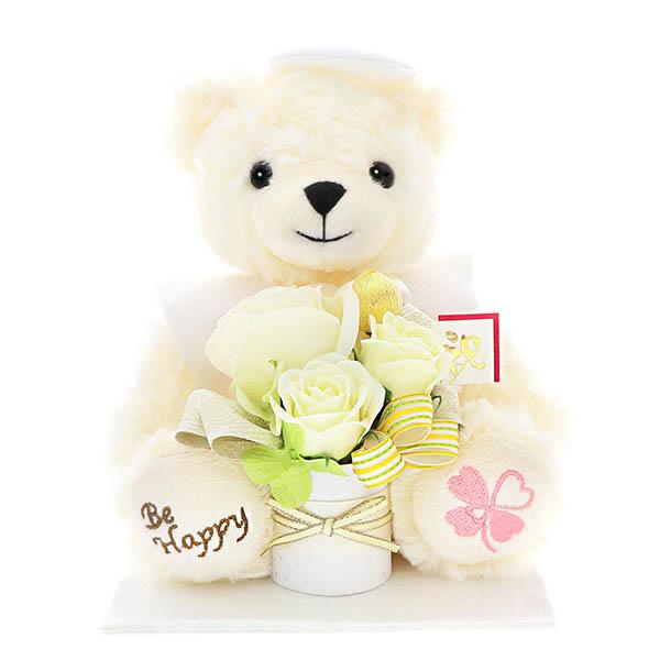 99歳 白寿 誕生日 長寿祝い プレゼント ソープフラワー 孫 白色 おじいちゃん おばあちゃん 敬老の日 プレゼント | 