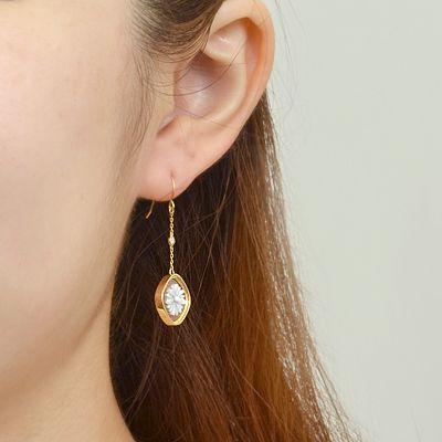 Victorina ゴールド ピアス ダイヤモンド 彼女 プレゼント Victorina 誕生日 レディース プレゼントの画像