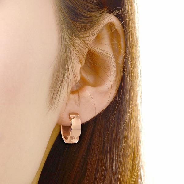 ステンレスペアピアス Sweet Rose ペア カップル お揃い 誕生日