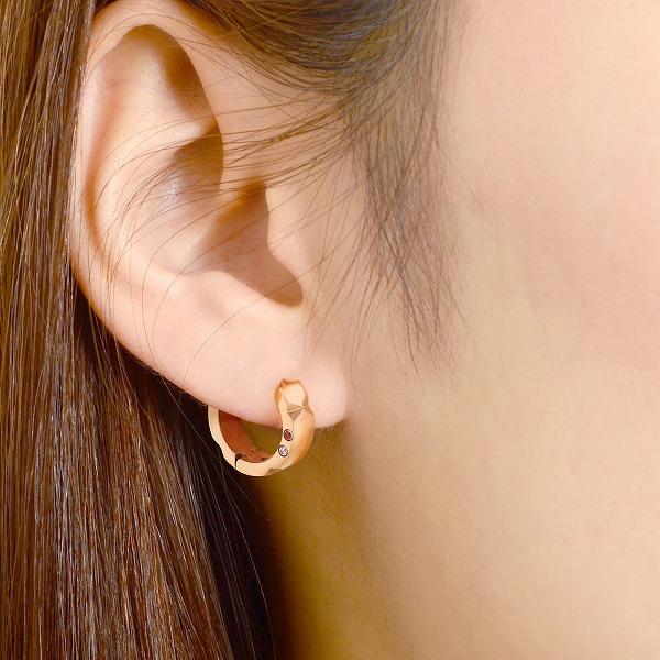 ステンレスペアピアス Sweet Rose ペア カップル お揃い 誕生日