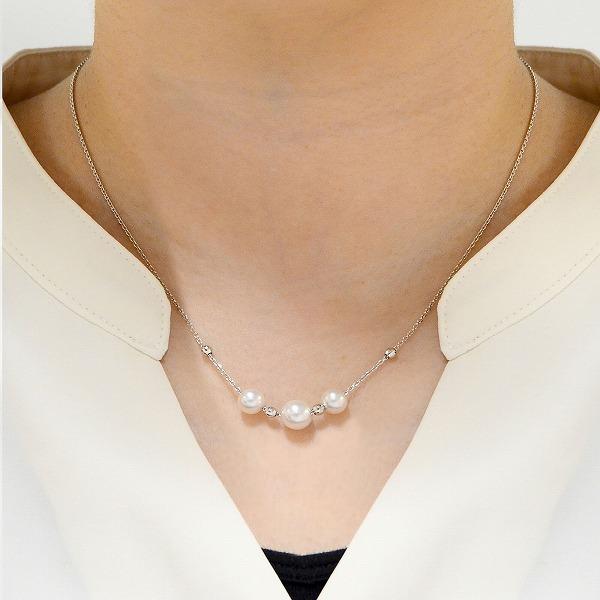 パールホワイトゴールドネックレス First Pearl for me レディース 彼女 女性 誕生日プレゼント ギフトの画像