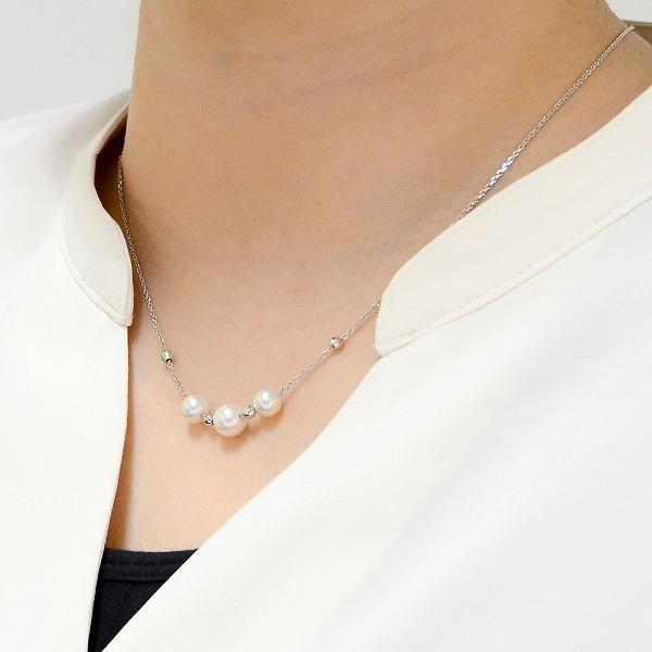 パールホワイトゴールドネックレス First Pearl for me レディース 彼女 女性 誕生日プレゼント ギフトの画像