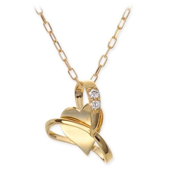 ネックレス レディース ゴールド K18 ハート 女性 彼女 プレゼント 誕生日 記念日