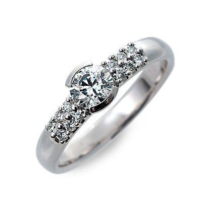 プラチナ エンゲージリング 婚約指輪 リング 指輪 ダイヤモンド 名入れ 刻印 彼女 プレゼント ジェイオリジナル 誕生日 レディース プレゼント