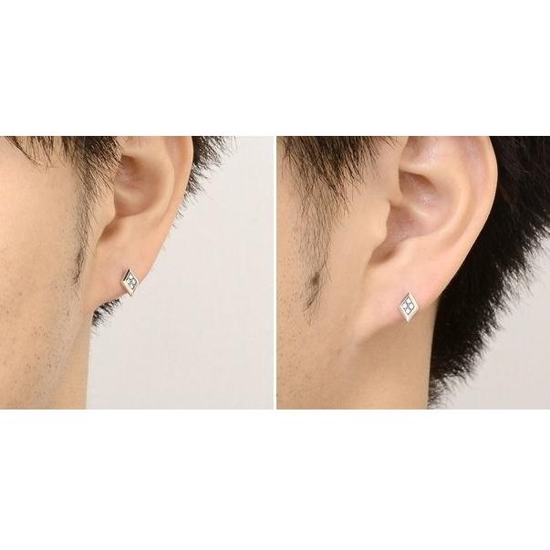 激安通販 ダイヤモンド ピアス シルバー 男性 メンズ 彼氏 クリスマス メンズ 送料無料 誕生日 プエルタデルソル プレゼント メンズアクセサリー
