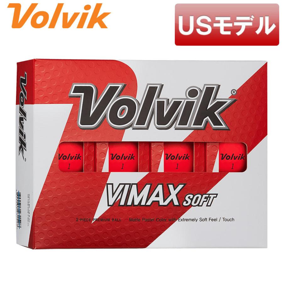 744円 最大90 Offクーポン Usモデル ボルビック ゴルフボール Vimax Soft レッドマットカラーボール 12球入り Volvik 新品