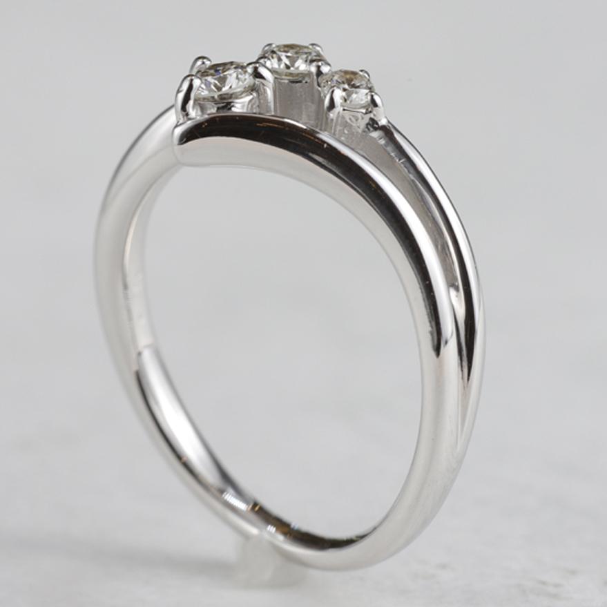 K18WGダイヤモンド0.20ctピンキーリング 全国送料無料 diamond  