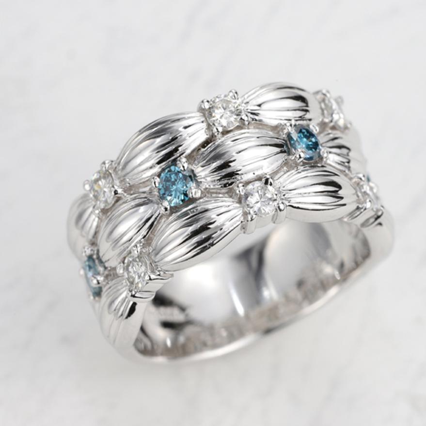 Pt900ダイヤ/ブルーダイヤモンド0.53ctリング 全国送料無料 diamond  