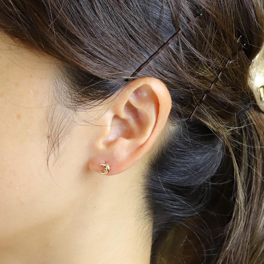 K18 ピアス 月モチーフ　moon_6