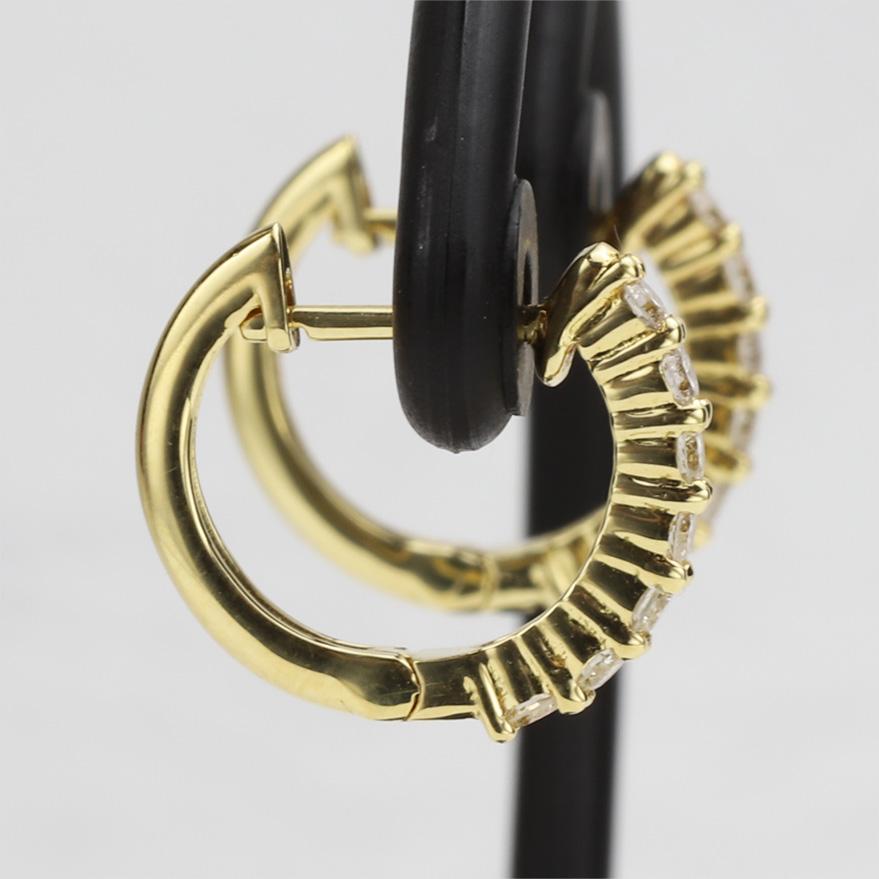 K18 ダイヤモンド フープピアス 0.20ct diamond : ジュエリー小林