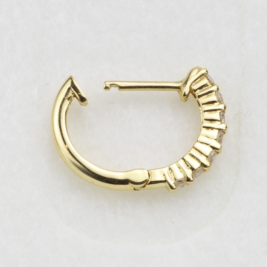 K18 ダイヤモンド フープピアス 0.20ct diamond : ジュエリー小林