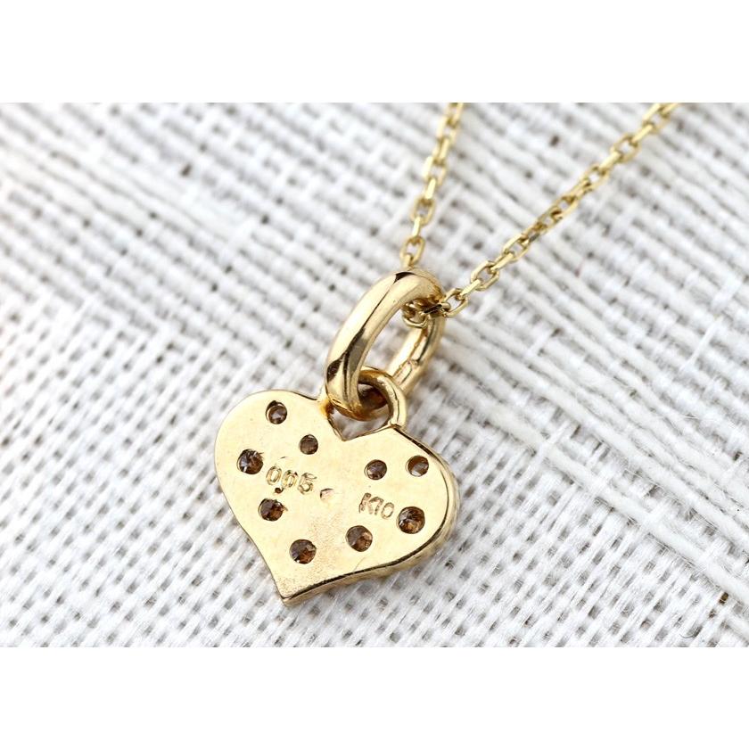SOLD OUT】K10ダイヤモンドネックレス0.05ct ハート 全国送料無料 