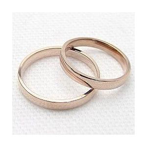 結婚指輪 平打ち 2.5mm幅 3mm幅 マリッジリング ピンクゴールドK10 ペアリング 2本セット 受注 爆買の画像