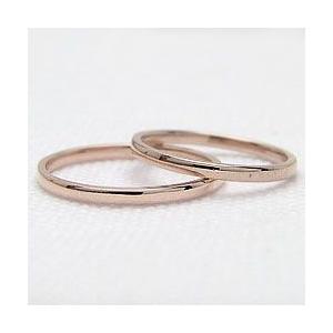 マリッジリング 結婚指輪 シンプル ストレート ピンクゴールドK18 ペアリング 18金 注文製作 プレゼント ギフト 受注 爆買の画像