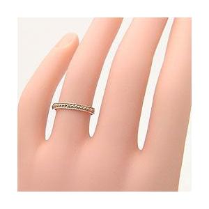 結婚指輪 ペアリング ツイストデザイン マリッジリング K10PG カップル 安い 注文製作 プレゼント ギフト 受注 爆買の画像