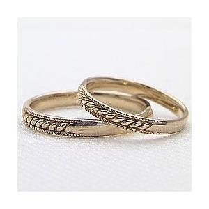 結婚指輪 ペアリング K10YG アンティークデザイン 10金 マリッジリング カップル 安い 注文製作 プレゼント ギフト 受注 爆買の画像