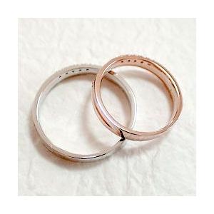 結婚指輪 ペアリング クロスデザイン ブラックダイヤモンド K10PG K10WG マリッジリング カップル 安い 注文製作 プレゼント ギフト 受注 爆買の画像