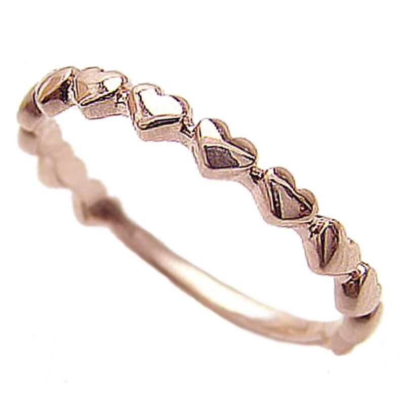 K18ピンクゴールド　ハート　ピンキー　リング MYSTERIOUS HEART RUBY PINKIE RING(2ZR1480)K18 ピンキーリング