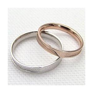 結婚指輪 ペアリング ピンクゴールドK10 ホワイトゴールドK10 シンプルデザイン マリッジリング カップル 安い 注文製作 プレゼント ギフト 受注 爆買の画像