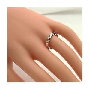 クロスダイヤモンド リング ダイヤモンド ダイヤリング メンズリング メンズ ゴールド 18金 ホワイトゴールドK18 K18 男性用 クロス 十字架 指輪 受注 爆買の画像