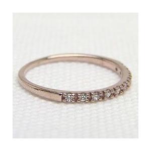 指輪 レディース ピンキーリング エタニティリング ダイヤモンドリング 10石 0.10ct ピンクゴールドK18 指輪 注文製作 プレゼント ギフト 受注 爆買の画像