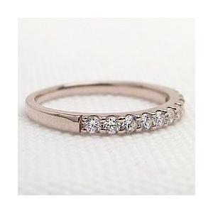 指輪 レディース ピンキーリング エタニティリング ダイヤモンドリング 10石 0.30ct ピンクゴールドK18 指輪 注文製作 プレゼント ギフト 受注 爆買の画像