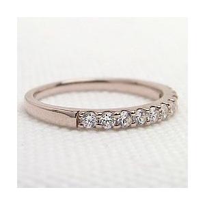 指輪 レディース ピンキーリング エタニティリング ダイヤモンドリング 10石 0.30ct ピンクゴールドK18 指輪 注文製作 プレゼント ギフト 受注 爆買の画像