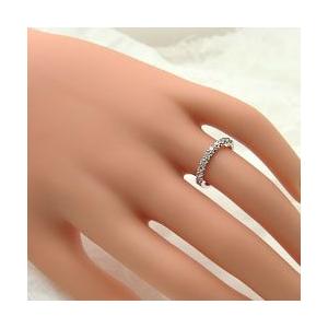 指輪 レディース ピンキーリング エタニティリング ダイヤモンドリング 10石 0.50ct ホワイトゴールドK18 指輪 注文製作 プレゼント ギフト 受注 爆買の画像