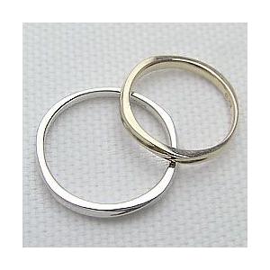 結婚指輪 ペアリング イエローゴールドK10 ホワイトゴールドK10 シンプル マリッジリング 2本セット カップル 安い 注文製作 プレゼント ギフト 受注 爆買の画像