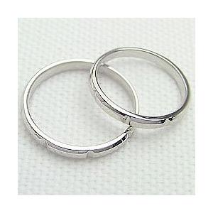 結婚指輪 マリッジリング デザインリング ホワイトゴールドK10 ペアリング 2本セット 10金 受注 爆買の画像