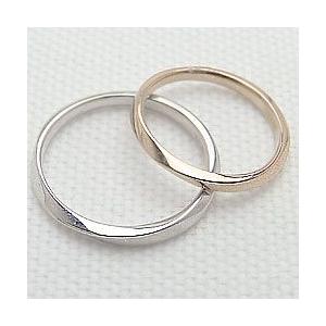 結婚指輪 ペアリング イエローゴールドK10 ホワイトゴールドK10 マリッジリング 2本セット カップル 安い 注文製作 プレゼント ギフト 受注 爆買の画像