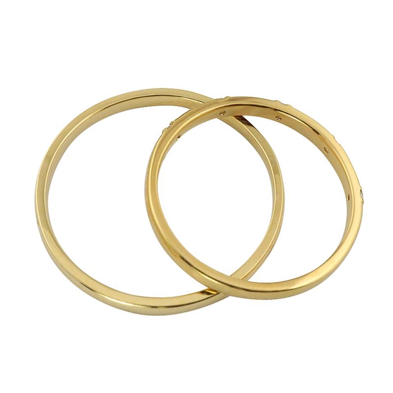 結婚指輪 18金 ペアリング K18 ファイブストーン ダイヤモンド マリッジリング カップル 安い 注文製作 プレゼント ギフト 受注 爆買の画像