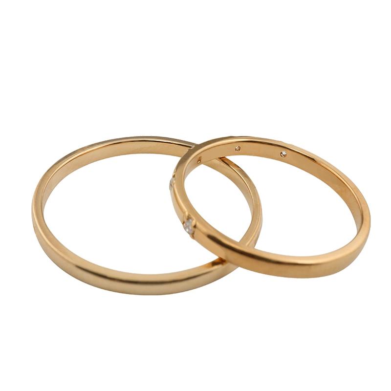 結婚指輪 18金 ペアリング K18 ファイブストーン ダイヤモンド マリッジリング カップル 安い 注文製作 プレゼント ギフト 受注 爆買の画像