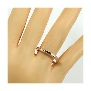 結婚指輪 ダイヤモンド マリッジリング デザインリング ピンクゴールドK10 ペアリング 10金 受注 爆買の画像