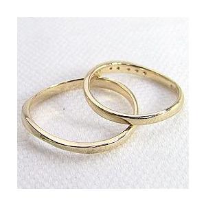 結婚指輪 ダイヤモンド ペアリング イエローゴールドK10 マリッジリング カップル 安い 注文製作 プレゼント ギフト 受注 爆買の画像
