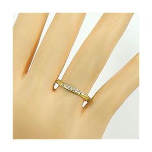 結婚指輪 ダイヤモンド ペアリング イエローゴールドK10 マリッジリング カップル 安い 注文製作 プレゼント ギフト 受注 爆買の画像