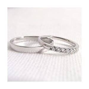 結婚指輪 ダイヤモンド エタニティリング 0.30ct 平打ち マリッジリング ホワイトゴールドK10 ペアリング 10金 受注 爆買の画像