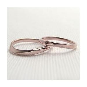 結婚指輪 マリッジリング デザインリング ピンクゴールドK10 ペアリング 2本セット 受注 爆買の画像
