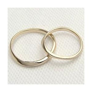 結婚指輪 マリッジリング デザインリング イエローゴールドK10 ペアリング 2本セット 受注 爆買の画像