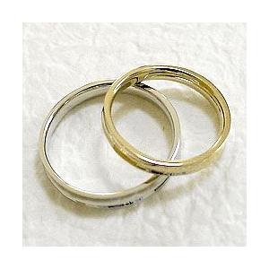 結婚指輪 マリッジリング イエローゴールドK10 ホワイトゴールドK10 デザインリング ペアリング 10金 受注 爆買の画像