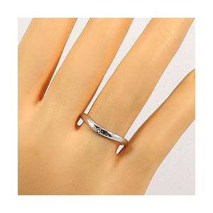 結婚指輪 Vライン 一粒 ダイヤモンド マリッジリング ホワイトゴールドK10 ペアリング 2本セット 受注 爆買の画像