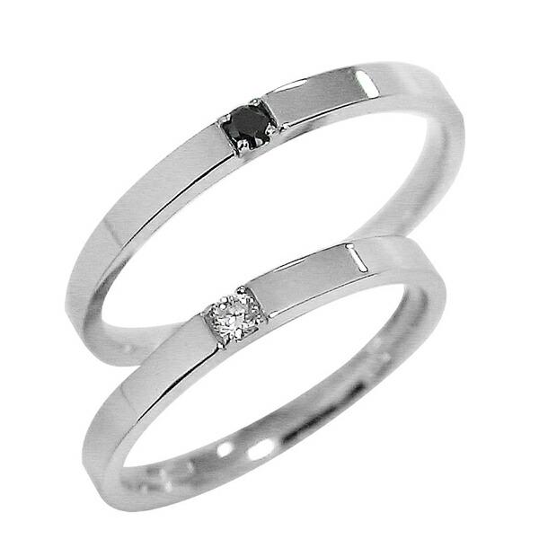 ペアリング 結婚指輪 プラチナ 一粒 ダイヤモンド ブラックダイヤモンド ダイヤリング ストレート マリッジリング Pt900 ペア 2本セット  :10082040-1:ジュエリーアイ - 通販 - Yahoo!ショッピング
