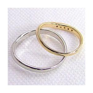 結婚指輪 Vライン ダイヤモンド マリッジリング イエローゴールドK10 ホワイトゴールドK10 V字 ペアリング 2本セット 受注 爆買の画像