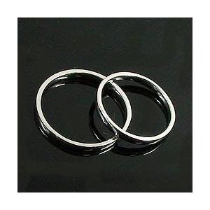 結婚指輪 シンプル ストレート マリッジリング ホワイトゴールドK10 ペアリング 2本セット 受注 爆買の画像