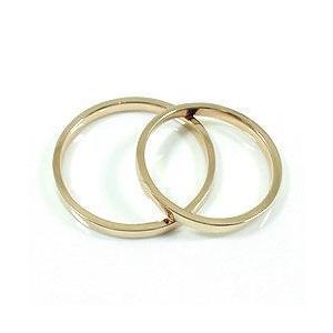 結婚指輪 一粒 ダイヤモンド シンプル ストレート マリッジリング イエローゴールドK10 ペアリング 2本セット 受注 爆買の画像