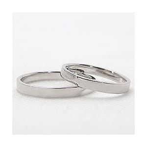 結婚指輪 平打ち 2.5ミリ幅 マリッジリング ホワイトゴールドK10 ペアリング 2本セット 受注 爆買の画像