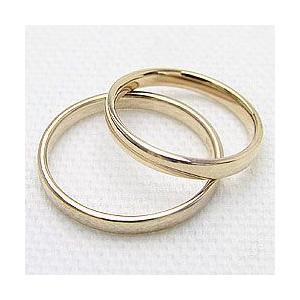結婚指輪 平甲丸 2.5mm幅 マリッジリング イエローゴールドK10 ペアリング 10金 受注 爆買の画像